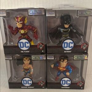 DC Metalfigs Set - The Flash, Batman, Wonder Woman, Superman